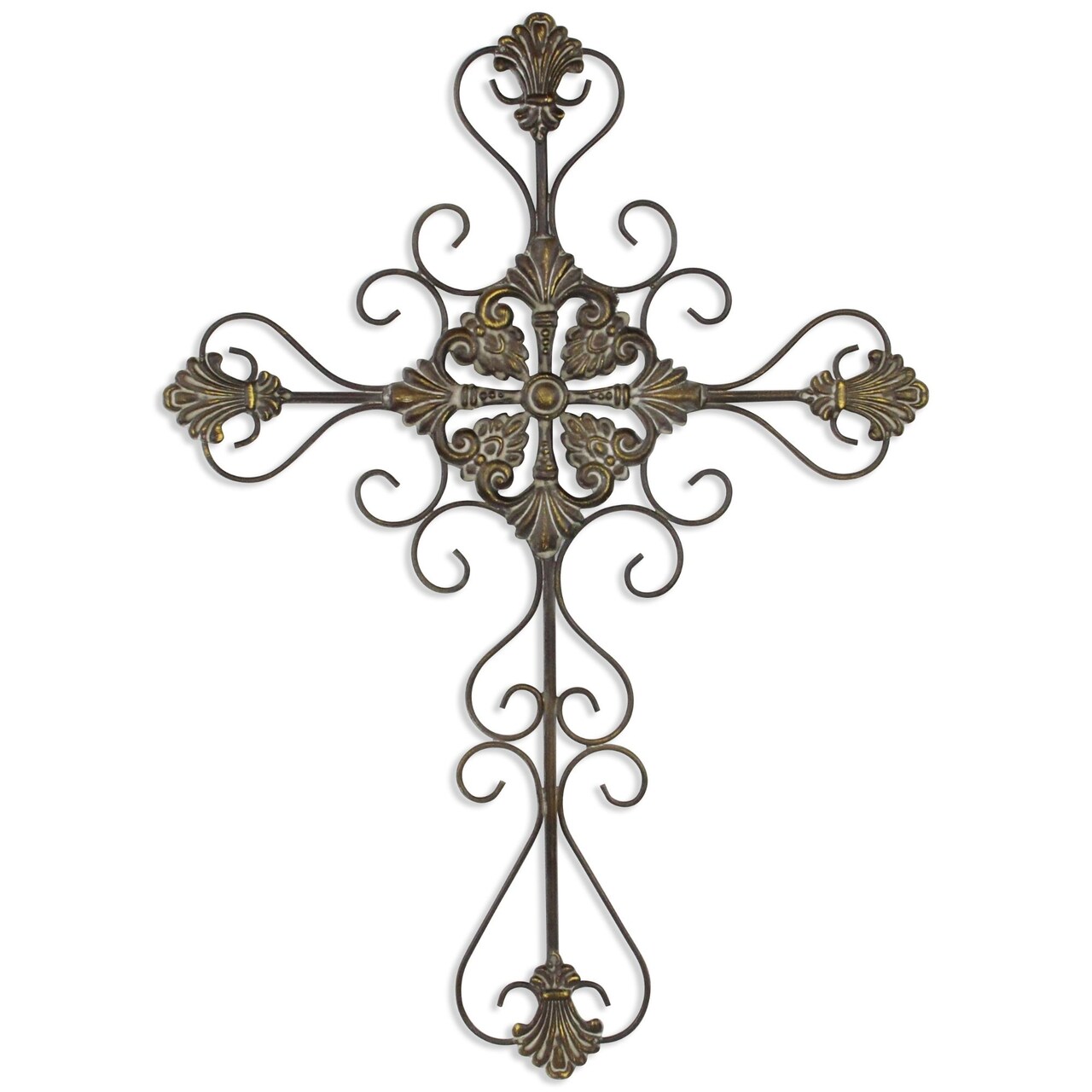 Contemporary Home Living 28.75" Gray Traditional Style Small Wall Mounted Cross